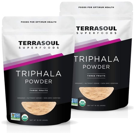 Terrasoul Superfoods Organic Triphala Powder - 2 Lbs (1 Lb 2-Pack)