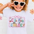 thumbnail image 2 of Ulitacool Girl Tops Round Neck Graphic Prints Short Sleeve Tee 10-11 Years White, 2 of 5