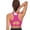 Pink, variant on HonestMatter Sports Bra with Phone Pocket High Impact Running Yoga Workout Bra Padded Wireless Polyester Black Size L Back Pocket Design for Women