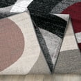 thumbnail image 4 of World Rug Gallery Geometric Circles Red 2' x 7' Runner Rug, 4 of 5