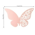 thumbnail image 6 of 20 Pink Butterfly-Shaped Hollow Name Place Cards for Wine Glass Table Decor at Weddings, 6 of 7