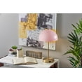 thumbnail image 5 of Adesso Bowie Table Lamp, Antique Brass & Light Pink, Eletronic, Painted Pink Metal Shade, 5 of 5