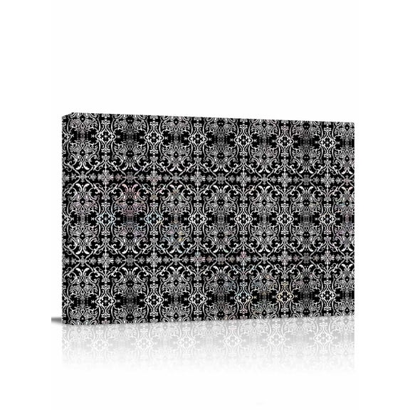 Black and White Wall Art for Living Room,Canvas Picture Wall Decor for Bathroom Bedroom,Modern Moroccan Geometric Abstract Art Painting Artwork for Office Kitchen Hallway Dining Room Decor 20"x24"