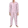 thumbnail image 3 of Balery Cute Pig Pijama para Hombre de Dos Piezas con Manga Larga, Conjunto de Dormir y Descanso Suave con Bolsillos-X-Large, 3 of 7