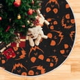 thumbnail image 3 of RYLABLUE Jupe de Sapin de Noël Orange Effrayant pour Décoration de Fête Intérieure Extérieure 48 Pouces, 3 of 5