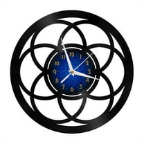 Ring art pattern Vinyl Record Wall Clock for Kitchen Wall Decor Wall Art Gift for Lover Gift Idea for a Best Friend(B)