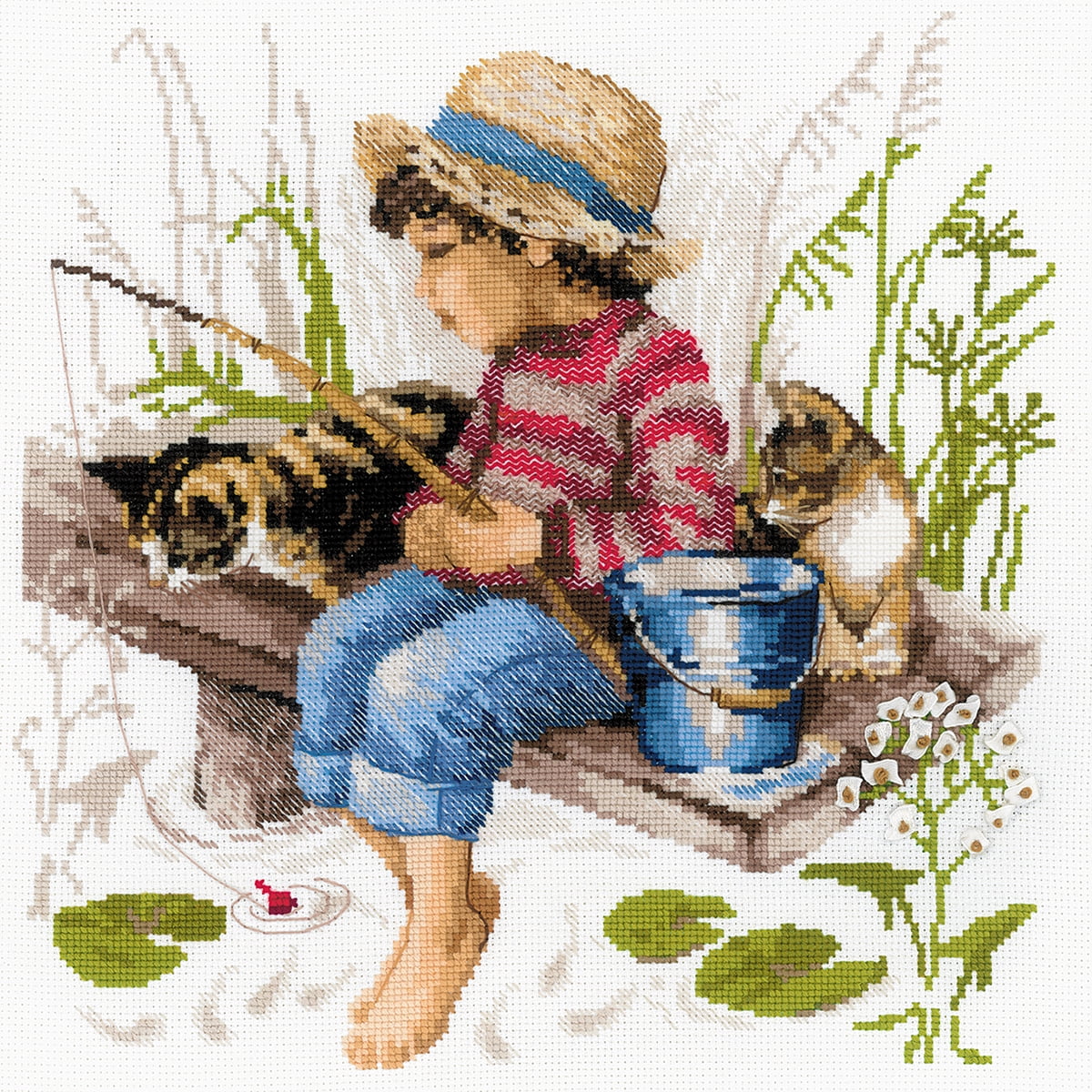 Riolis Cross Stitch Kit Let's Go Fishing