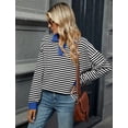 thumbnail image 4 of IWEMEK Fall Tops for Women Casual Trendy Color Block Tshirt Loose Fit Oversize Pullover Baggy Basic Tees Size S 2025, 4 of 7