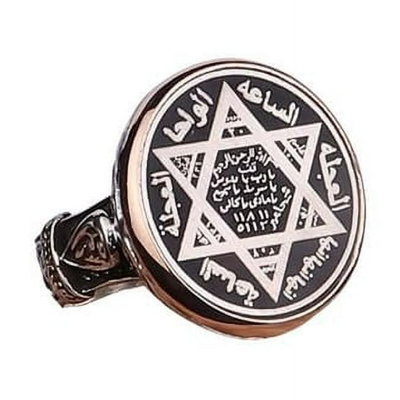 Roarsilver Seal of Solomon-Star of David Ring-Handmade Mens Ring-Signet Ring Mens-Jewelry Gift For Mens-Silver Rings for Men | 5