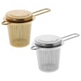 thumbnail image 2 of Stainless Steel Infuser Strainer with Lid and Handle Reusable Mesh for Home Kitchen Dining Room Drinking, 2 of 5