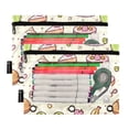 thumbnail image 2 of Cute Frog with Cake 2 Pack Pencil Pouch for 3 Ring Binder Smooth Zipper Folders with Pockets Clear Window Pencil Case, 2 of 6
