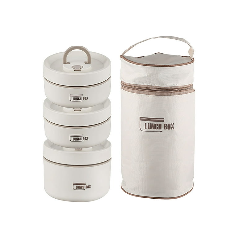 Insulated Bento Lunch Box Stackable Stainless Steel Thermos Leakproof 3  Layer