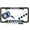 Black - Style 2, variant on [Officially Licensed Product] - U.S. Navy Retired with Eagle, Anchor Logo - Domed Custom-Made Personalized Narrow (Thin) Top 4 Hole Metal Car License Plate Frame with Free caps - Chrome (Qty:1 Frame)