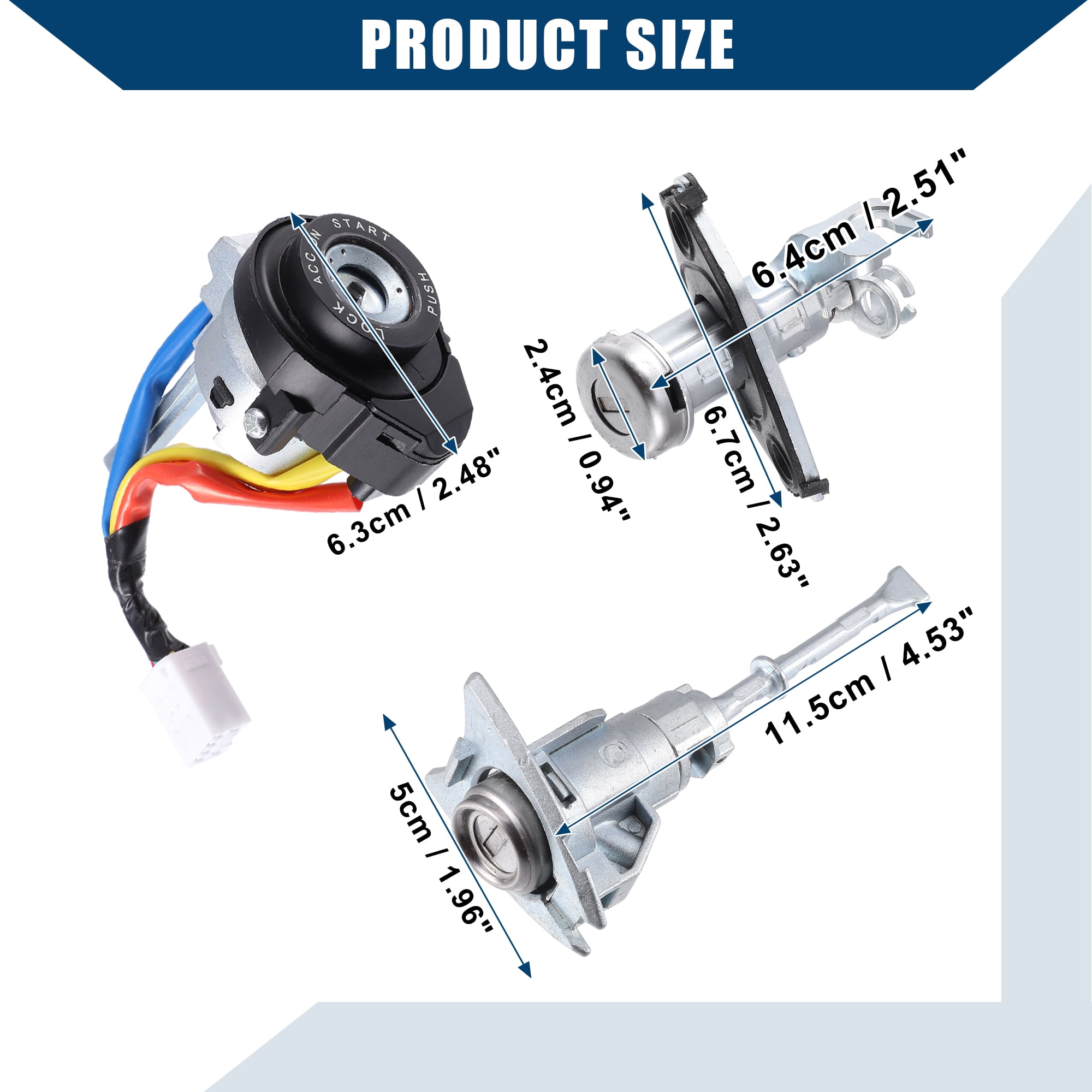 Unique Bargains 81970-3SA00 81250-3SA00 Car Full Lock Cylinder Ignition Switch for Hyundai Sonata 2009-2014