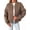 Brown, variant on Womens Jackets Spring Fashion Cute Jacquard Coats Zip Up Jackets Dressy Casual Color M