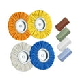 thumbnail image 3 of Kit de 8 ruedas pulidoras, almohadillas para pulir, rueda pulidora profesional multifunción de 8" para defensas de cobre y acero inoxidable, 3 of 8