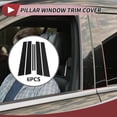 thumbnail image 2 of Unique Bargains 6 Pcs Door Pillar Window Trim for Nissan Altima 2002-2006 Front Rear Left Right Anti Scratch Sticker Pillar Posts Door Outer Exterior Cover Black, 2 of 8