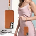 thumbnail image 6 of Crossbody Wallet Phone Case For Samsung Galaxy S22 with Card Holder,Kickstand,Zipper Card Slot Protector Shockproof PU Leather Purse Cover with Removable Cross Body Strap&Wrist Strap,Brown, 6 of 8