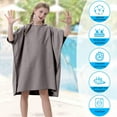 thumbnail image 5 of HengDidi Hooded Beach Changing Robe Towel for Youngster, Fast Dry Surf Swim Cover Up with Pockets, Portable Pool Sea Camping Adventure Gear, 5 of 6