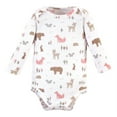 thumbnail image 4 of Hudson Baby Cotton Long-Sleeve Bodysuits, 3-Pack, Newborn- 24 Months, 4 of 5