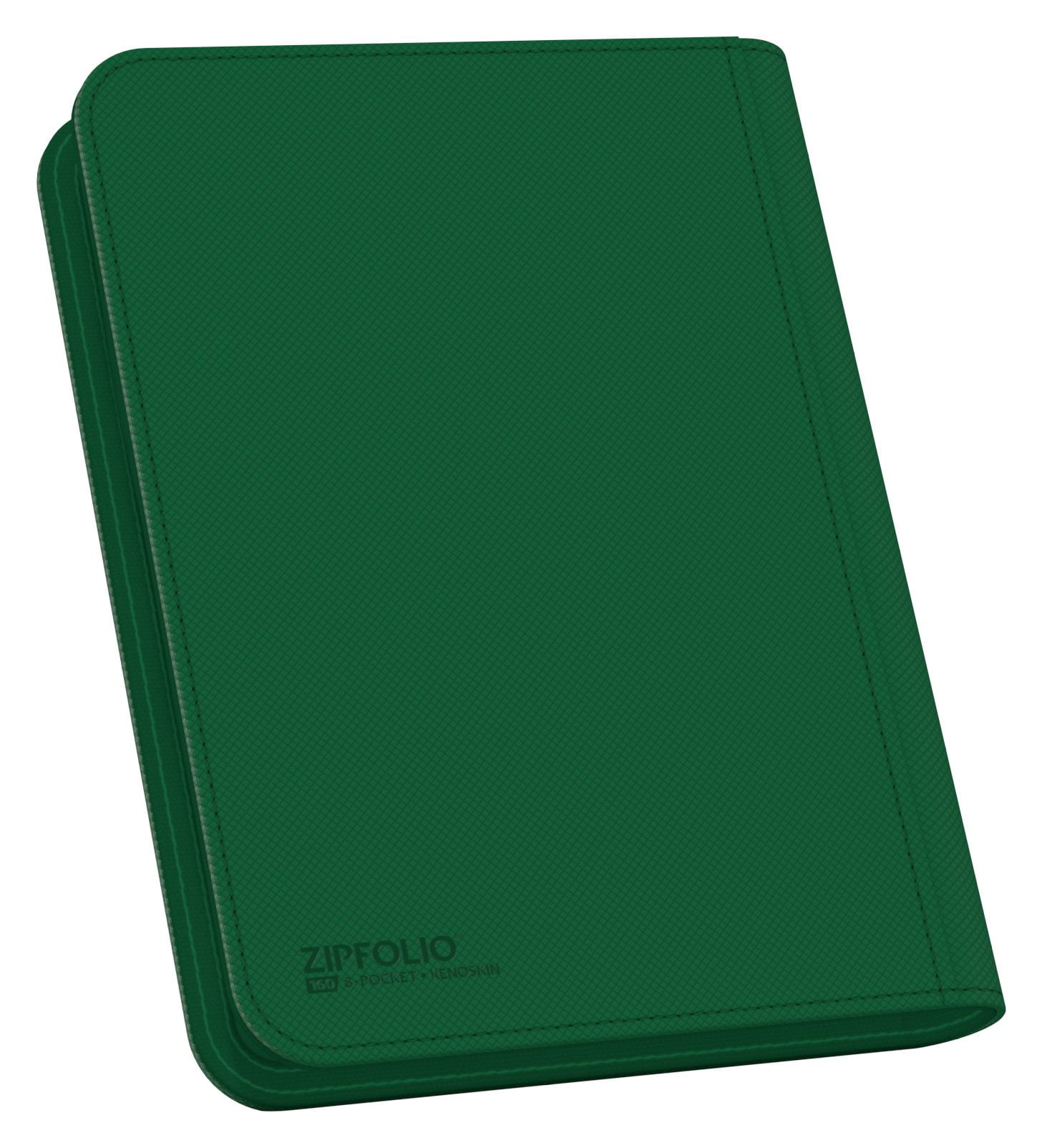 Ultimate Guard 4 Pocket Zipfolio Xenoskin Card Binder, Green