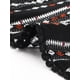 thumbnail image 5 of Pantalones de talla grande para mujeres, pantalones fluidos de rayas con cintura elástica, pierna ancha 1X negro, 5 of 6