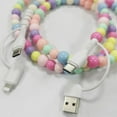thumbnail image 3 of Beaded Charging Cord 4 in 1, Biographyn/Rightfavour/Maperiodrvel Colorful Beaded Charger Cords, 3.3ft Fast Beads Charging Cable 66w, USB to Type-C, 3 of 9