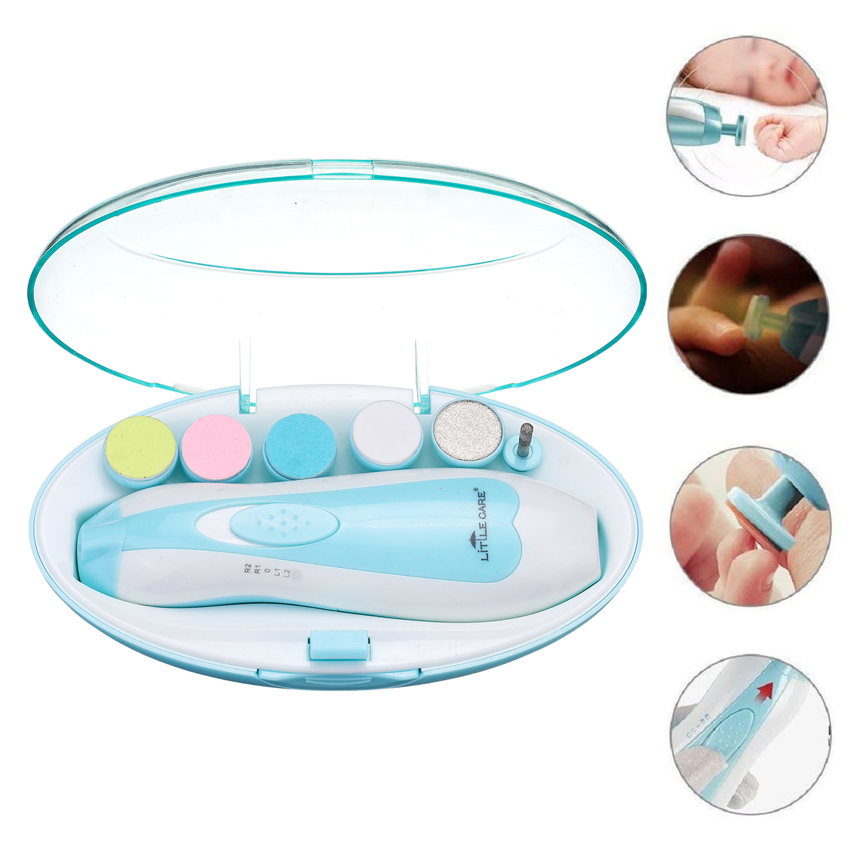 Electric Nail File Drill Kit Manicure Nail Grooming Kit Baby Nail