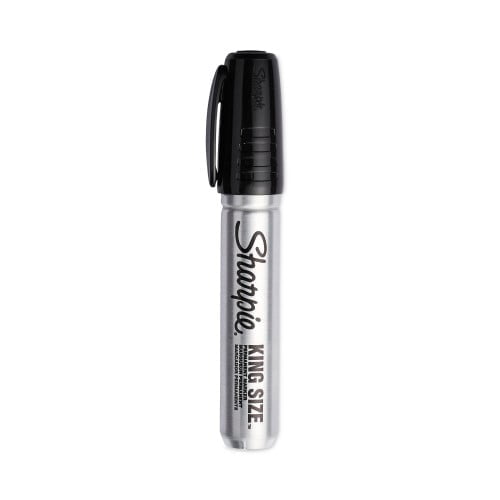 Sharpie King Size Permanent Markers, Black, 4/Pack