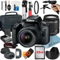 thumbnail image 1 of Canon EOS Rebel T100 / 4000D DSLR Camera Bundle with 18-55mm Zoom Lens + 32GB Card + Case + Tripod + ZeeTech Accessory, 1 of 2