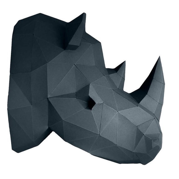 PAPERCRAFT WORLD DIY 3D Rhino Head Wall Art
