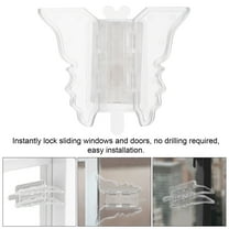 HONMEET 6-Pack Clear Plastic Window Locks for Sliding Doors, Child Safety Security Locks for Home