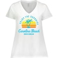 thumbnail image 3 of Inktastic Summer Enjoy the Sunshine Carolina Beach North Carolina Blue Women's Plus Size V-Neck T-Shirt, 3 of 5