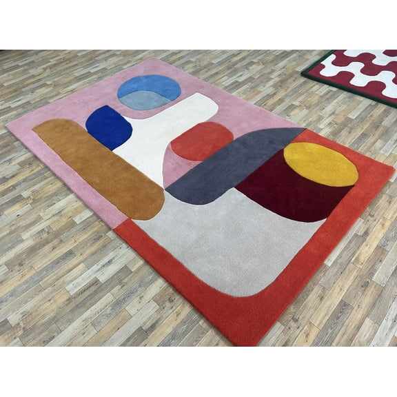 9x12 |9x15 Rug hand tufted Nz wool multi colour soft carpet higher quality livingroom bedroom office ,kitchen, hall area rug