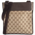 thumbnail image 1 of Pre-Owned Gucci GG Canvas Shoulder Bag in Brown and Beige Leather (27639), 1 of 19