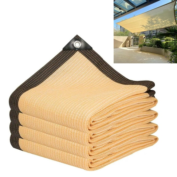 85% Shade Cloth Sun Shade,Fabric Privacy Screen Shade Cover for Patio Garden Pergola Shade Cover Canopy with Gromments,6.5x6.5 ft,Beige