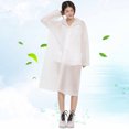 thumbnail image 4 of CTIRCHIU Imperméable Réutilisable Mode Poncho Épais en EVA Imperméable pour Escalade Voyage Adulte (Taille G, Blanc), 4 of 7