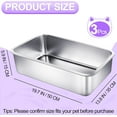 3P Stainless Steel Cat Litter Boxes Extra Large Metal Litter Boxes