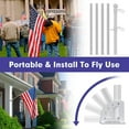 thumbnail image 2 of IHOMEPARK Flag Pole with Holder Bracket - 6ft Tangle Free Flag Poles for Outside House Porch, White, 2 of 5