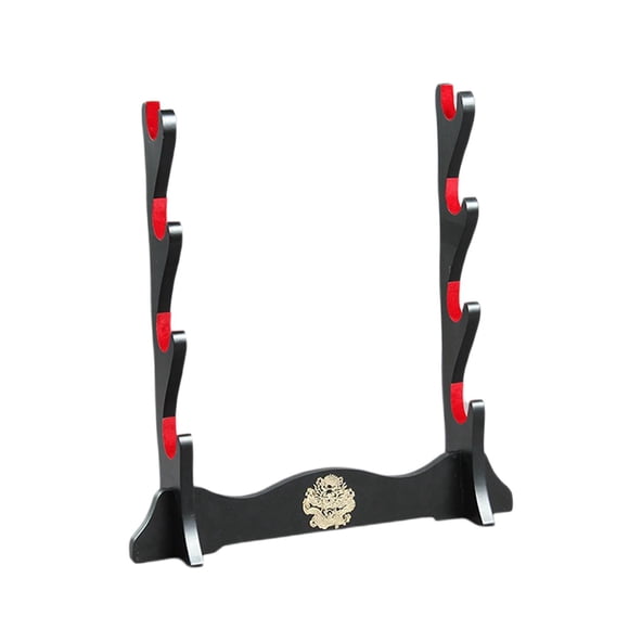 Soporte de espada Samurái Sunnimix Horizontal para Flauta Wakizashi Dojo 4 capas