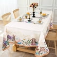 thumbnail image 2 of Easter Tablecloth 60"x84" for Rectangle Table, Waterproof Easter Decorative Table Cloth Bunny Tablecloth for Dining Room, 2 of 6