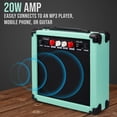 thumbnail image 2 of Amplificador para guitarra eléctrica LyxPro de 20 W con altavoz verde, 2 of 6