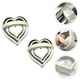 thumbnail image 4 of 2 juegos de moldes para galletas en forma de corazón, molde para galletas de acero inoxidable, herramienta para hornear (beige), 4 of 6