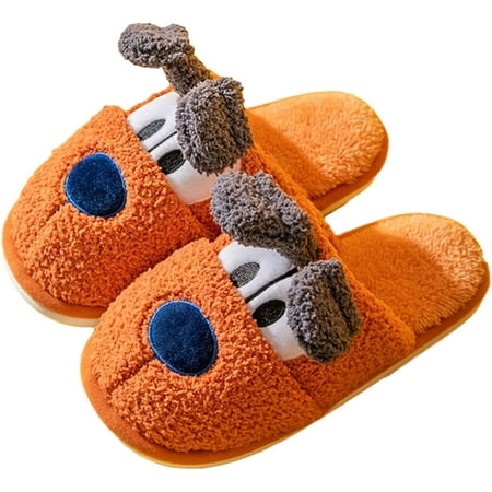 

PIKADINGNIS Women Cute Slippers Cozy Dog Ears Bedroom Slide Cofotable Faux Fur House Shoes Indoor Outdoor