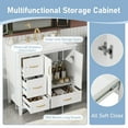 thumbnail image 4 of 36 inch Bathroom Vanity with Sink, One Cabinet with Soft-closing Doors, 4 Soft-Closing Drawers, Metal Handles, Black, 4 of 9
