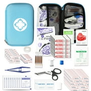 274 Pcs First Aid Kit Supplies Home Essentials Emergency Kit with Bandages Scissors Blue Bag YIDERBO