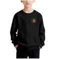 thumbnail image 2 of Sudadera sin capucha para niños, con estampado navideño, cuello redondo, manga larga, forro polar, para niños de talla mediana a grande, blusa de poliéster para niños., 2 of 5