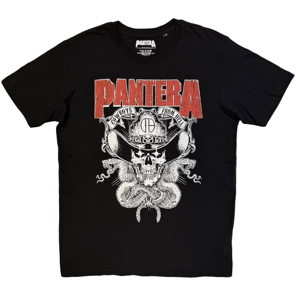 Pantera Unisex T-Shirt: Snake Skull (Black)
