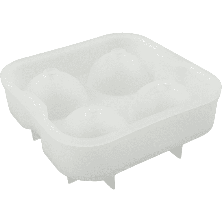 HYDTMSL Large Sphere Ice Tray Mold Whiskey Big Ice Maker 2 inch Ice Ball for Cocktail and Scotch, Orange