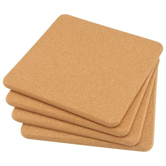 High Density Thick Square Cork Pad for Hot Dishes, 8 Inch Heat Multifunction Cork Coaster, Cork Hot Pads